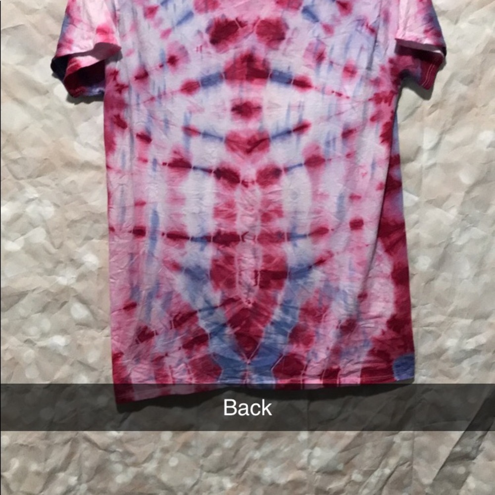 Crew neck tie dyed t shirt. My attempt at a 4th of July theme